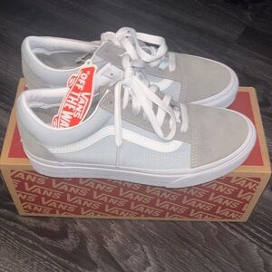 Vans Light Gray and White Casual Sneakers